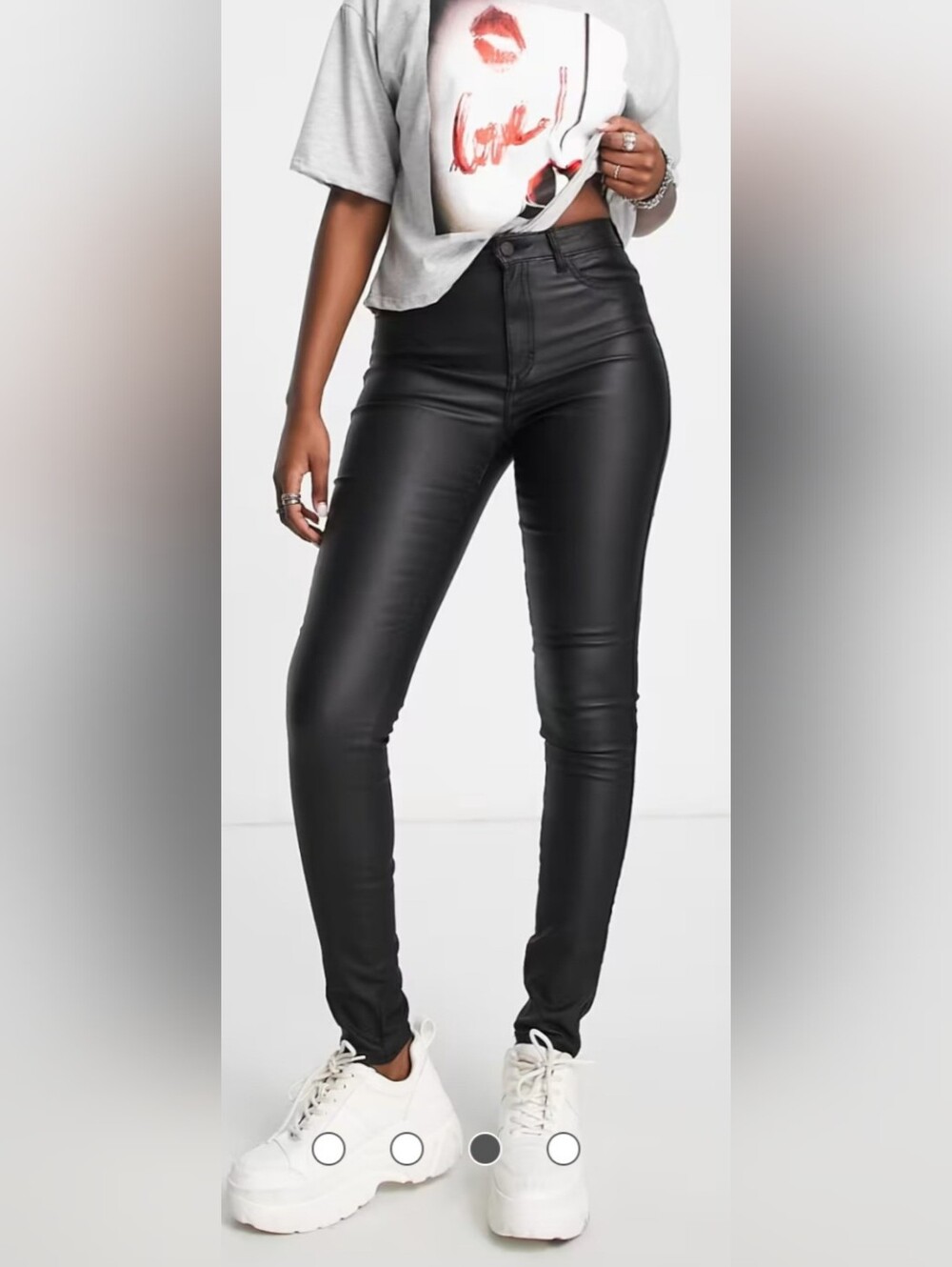 Banana Republic Faux Leather High-Rise Black Skinny Women’s Jeans 8/29 Medium